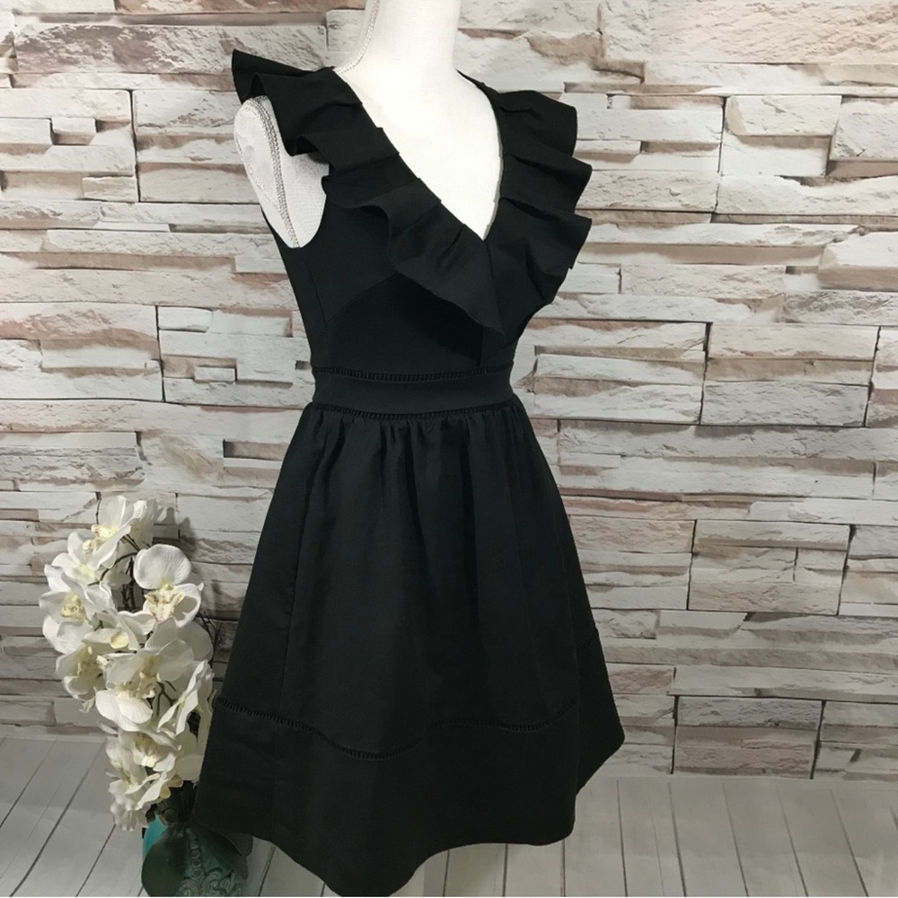 Kate Spade Black Ruffle Mini Dress - Picture 7 of 8